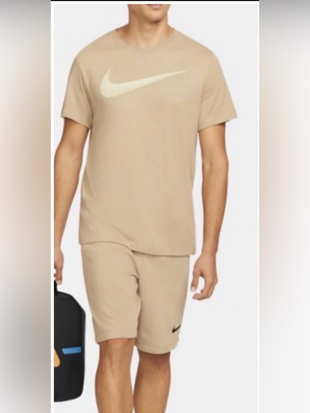 3/$25 Nike Beige Tee with White Swoosh